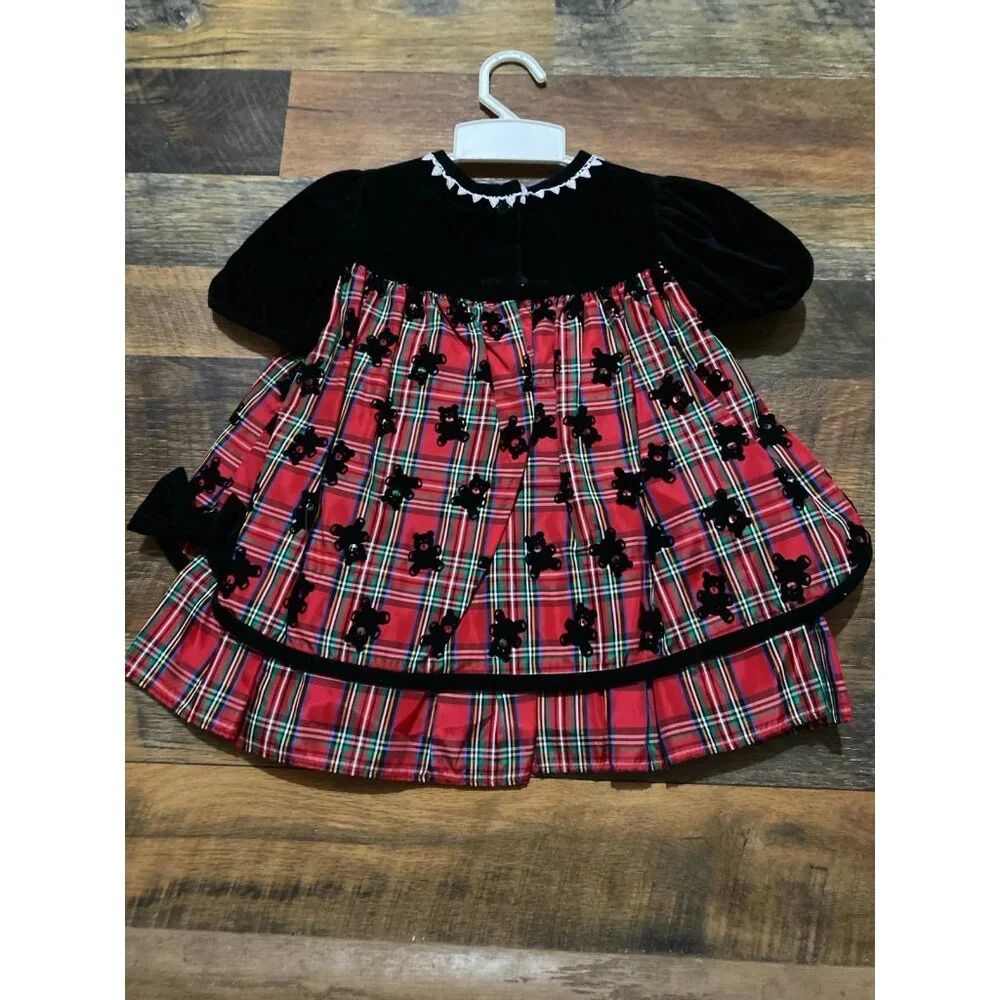 Vintage Bonnie Jean New York Toddler Christmas Dress‎ - Picture 3 of 3